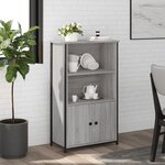 vidaXL Buffet haut sonoma gris 62x32x103 5 cm bois d'ingénierie