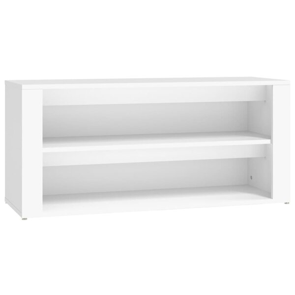 vidaXL Étagère à chaussures Blanc 100x35x45 cm Bois d'ingénierie
