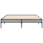 vidaXL Cadre de lit sonoma gris 120x190 cm bois d'ingénierie et métal