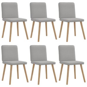 vidaXL Chaises à manger lot de 6 gris nuage tissu