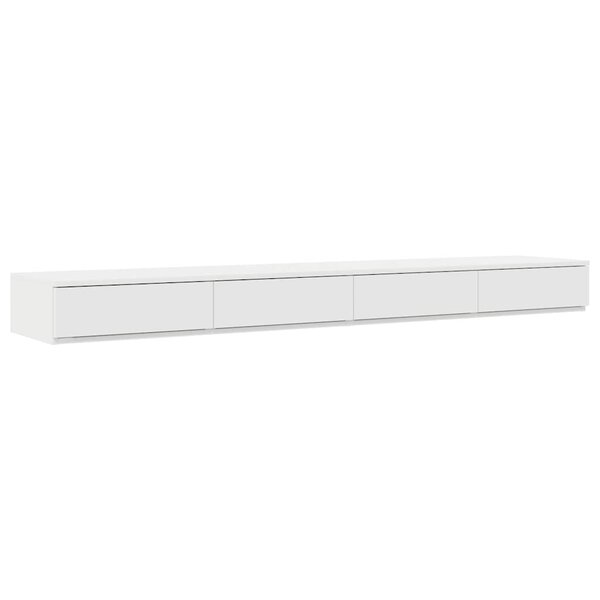 vidaXL Tiroirs de lit Blanc 180 x 36.5 x 16.5 cm Bois d'ingénierie