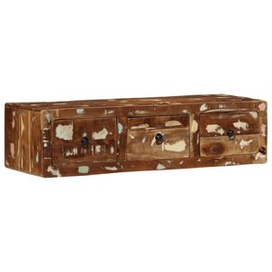 VidaXL Meuble TV mural 100x32x25 cm bois massif de récupération