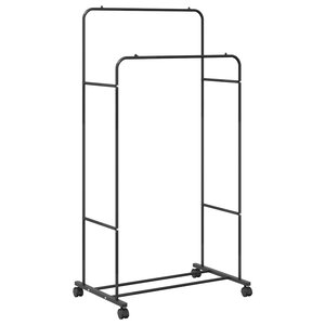 vidaXL Porte-vêtements Uni Noir 80 x 53 x 156 cm