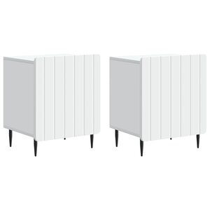 vidaXL Cabinet de chevet 2 Pièces Blanc 43 x 34 5 x 52 cm