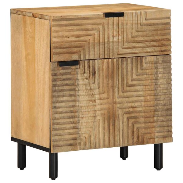 vidaXL Table de chevet marron 50x33x60 cm bois de manguier massif