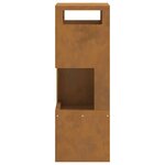 vidaXL Braise Marron 35 x 35 x 100 cm Acier résistant aux intempéries