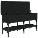 vidaXL Banc à chaussures noir 82x32x45 cm bois d'ingénierie