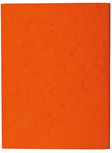 Chemise Carte Lustée à rabats format 24 x 32 cm sans élastique Orange COUTAL