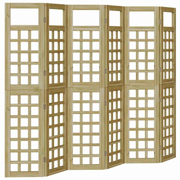 vidaXL Brise-vue Marron 240 x 180 cm Pin imprégné