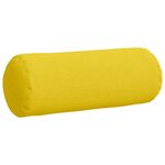 vidaXL Coussins d'accent 2 Pièces Jaune clair Ø 25 x 70 cm tissu