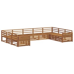 vidaXL Ensemble de canapés d'extérieur 9 Pièces Naturel