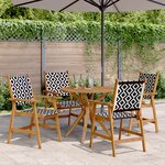 vidaXL Ensemble à manger de jardin 5 Pièces Bois d'acacia solide