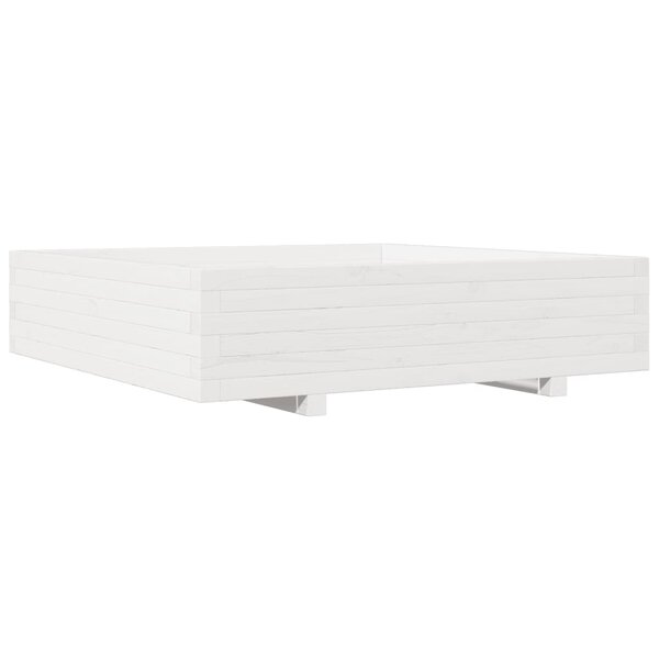 vidaXL Jardinière blanc 100x100x26 5 cm bois de pin massif