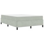 vidaXL Cadre de lit Gris clair  gris et blanc 140 x 200 cm Velours