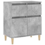 vidaXL Buffet Gris béton 60x35x70 cm Bois d'ingénierie