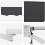 vidaXL Auvent rétractable électrique Anthracite et blanc 3 x 2 5 m