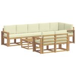 vidaXL Ensemble de canapés d'extérieur 9 pc Blanc et crème Polyester