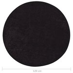 vidaXL Tapis lavable antidérapant φ120 cm anthracite