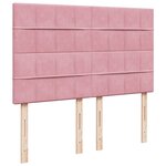 vidaXL Sommier à lattes de lit avec matelas Rose 140x200 cm Velours