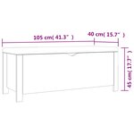 vidaXL Boîte de rangement avec coussin gris 105x40x45 cm