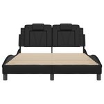 vidaXL Cadre de lit Viana sans matelas noir 120x200 cm similicuir