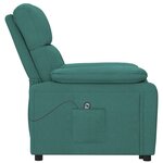 vidaXL Fauteuil inclinable électrique Vert foncé Tissu