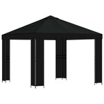 vidaXL Pavillon 3 x 3 m Noir Polyester et Acier 190 gsm