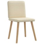 vidaXL Chaises à manger lot de 6 crème tissu