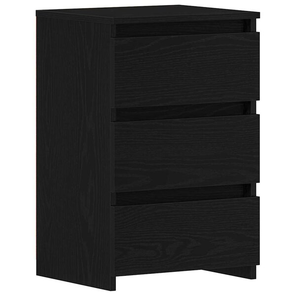 vidaXL Cabinet de chevet avec tiroir Chêne noir 40 x 35 x 62 5 cm