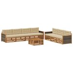 vidaXL Ensemble de canapés d'extérieur 8 Pièces Naturel et Beige