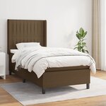 vidaXL Sommier à lattes de lit avec matelas Marron foncé 80x200 cm