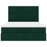 vidaXL Cadre de lit ottoman avec matelas vert foncé 140x200 cm velours
