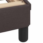 vidaXL Cadre de lit sans matelas Hvar marron foncé 80x200 cm tissu