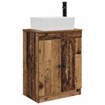 vidaXL Meuble de salle de bain avec évier Bois ancien 54 x 35 x 83 cm