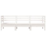 vidaXL Canapé de jardin 3 places blanc bois de pin massif
