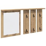 vidaXL Porte-manteau mural chêne artisanal 85 x 10 x 45 cm
