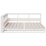 vidaXL Lit bibliothèque sans matelas blanc 140x190 cm bois pin massif