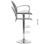 vidaXL Tabourets de bar avec accoudoir lot de 2 noir similicuir