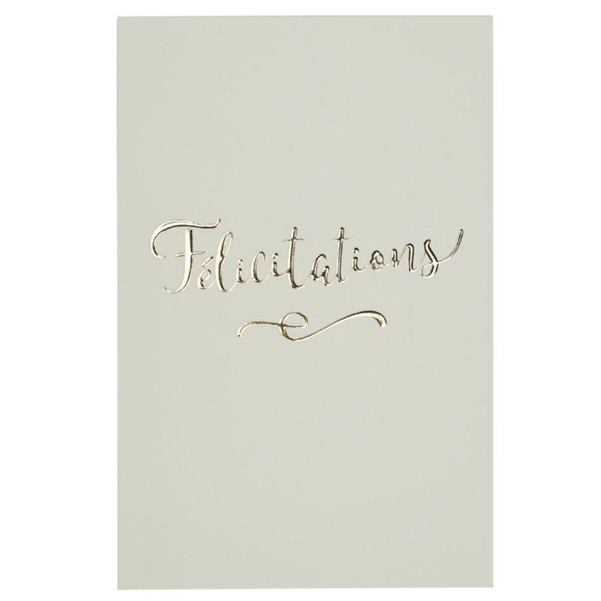 Carte félicitations blanc et or - draeger paris - La Poste