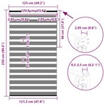 vidaXL Store zèbre gris foncé largeur du tissu 120 9 cm polyester