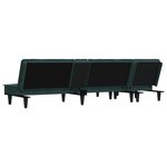 vidaXL Canapé-lit en forme de L vert foncé 255x140x70 cm velours
