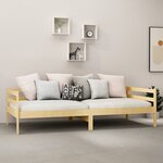 vidaXL Lit de repos avec matelas 90x200 cm Bois de pin massif