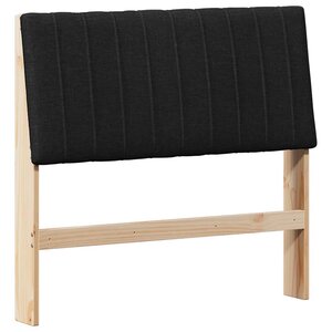 vidaXL Tête de lit capitonnée Noir 100 cm Pin massif
