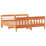 vidaXL Cadre de lit sans matelas cire marron 180x200cm bois pin massif