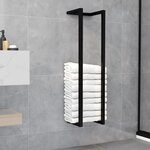 vidaXL Porte-serviette Noir 25x20x95 cm Fer