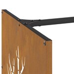 VidaXL Étagère à bois 40x40x40 cm acier résistant aux intempéries