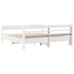 vidaXL Cadre de lit sans matelas blanc 200x200 cm bois massif de pin