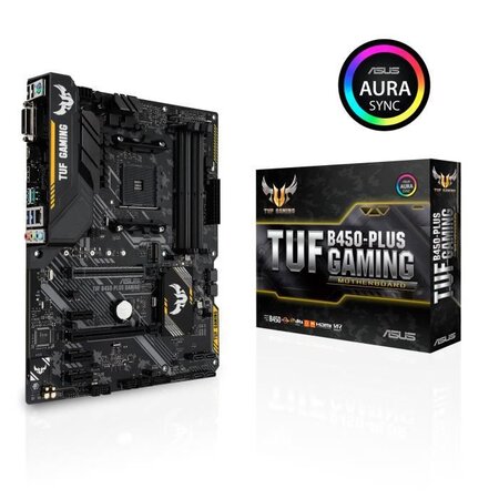 Asus tuf b450m-plus gaming amd b450 emplacement am4 micro atx