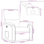 vidaXL Fauteuil inclinable électrique vert foncé tissu