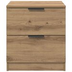 vidaXL Cabinet de chevet 2 Pièces chêne artisanal 45 x 39 x 50 cm